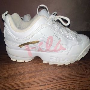 Women's fila disruptor ii script sneakers cheap